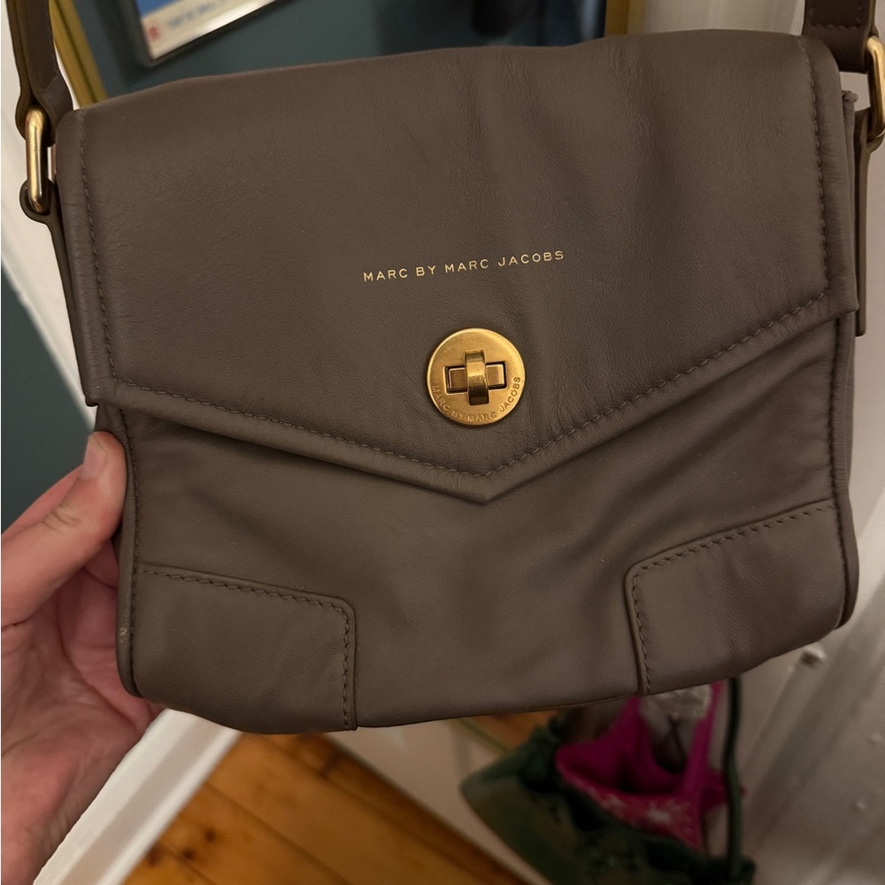 Marc Jacobs Brown Crossbody Bag with Gold Accents